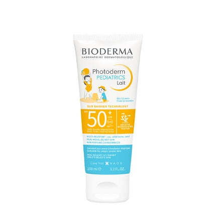 Bioderma Photoderm Pediatrics Protective Sun Milk SPF50+ (100ml) High Protection Sunscreen for Babies & Children