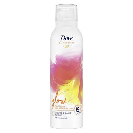 Dove Bath Therapy Glow Shower Gel & Shave Foam, 200ml 2-in-1 Body Cleanser