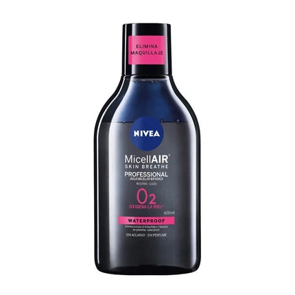 Nivea MicellAIR Micellar Water Waterproof Makeup Remover, 400ml Dual Phase Facial Cleanser
