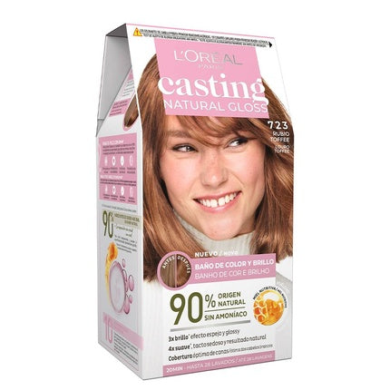 L'Oreal Paris Casting Natural Gloss Color & Shine Bath 723 Toffee Blonde Semi-Permanent Hair Color