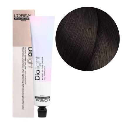 L'Oréal Professionnel Dia Light Gel-Cream Acidic Demi-Permanent Hair Color 5.8 Light Mocha Brown Ammonia-Free, 50ml