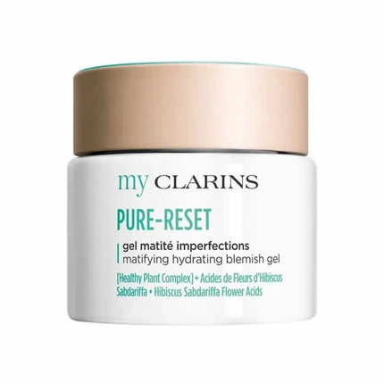 Clarins My Clarins Pure-Reset Mattifying Hydrating Blemish Gel, 50ml | Lightweight Moisturizing Gel for Oily & Combination Skin